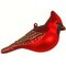 GC Home & Garden 3.5” Red and Gold Northern Cardinal Hand Blown Glass Hanging Figurine Ornament